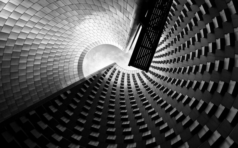 Tall Building Interior — Black