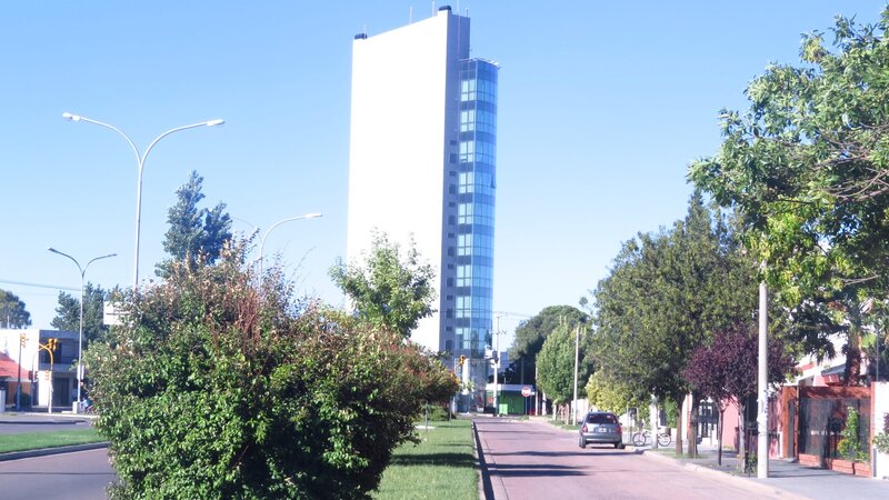 Tall Building on Street