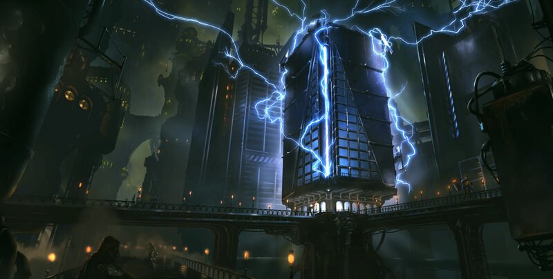 Tall Building Struck by Lightning