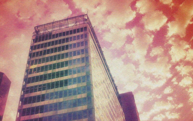 Tall Building under Construction — Pink