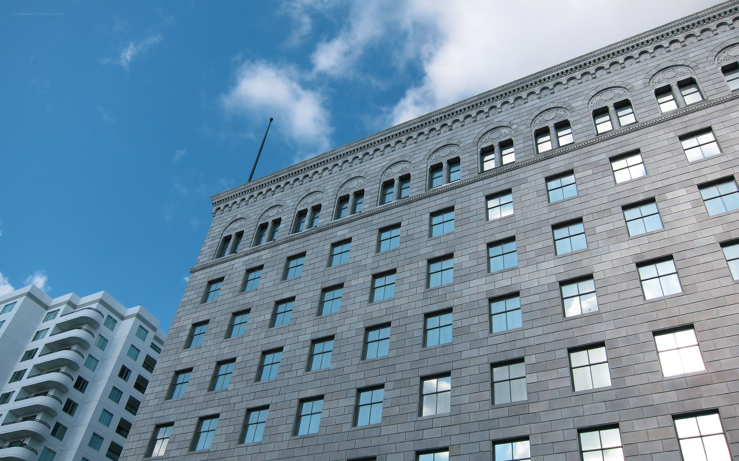 tall building with blue sky