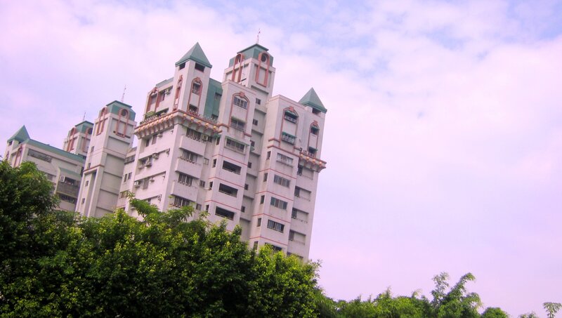 Tall Building with Green Roofs