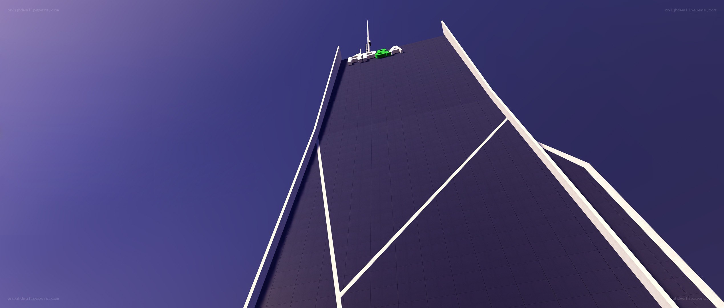 tall building with hp&b logo