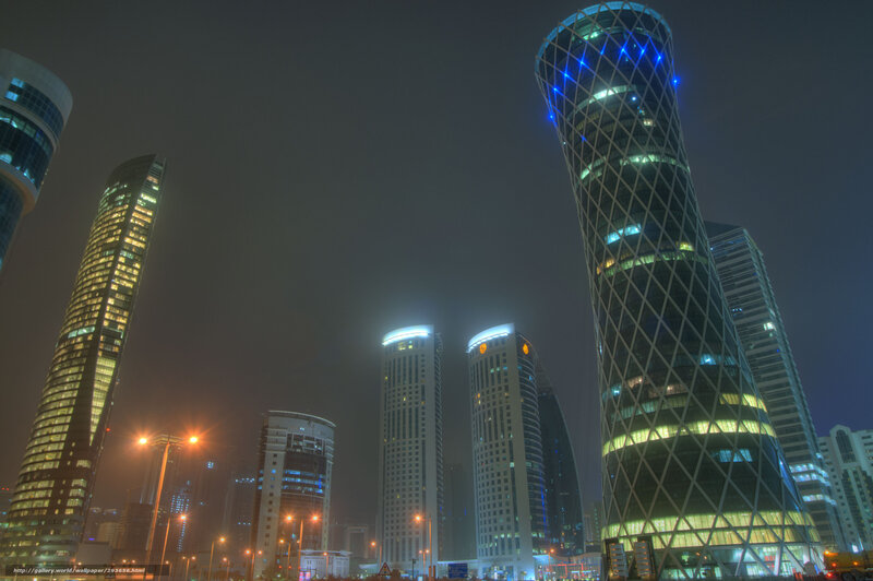 Tall Buildings at Night — Black, Dramatic