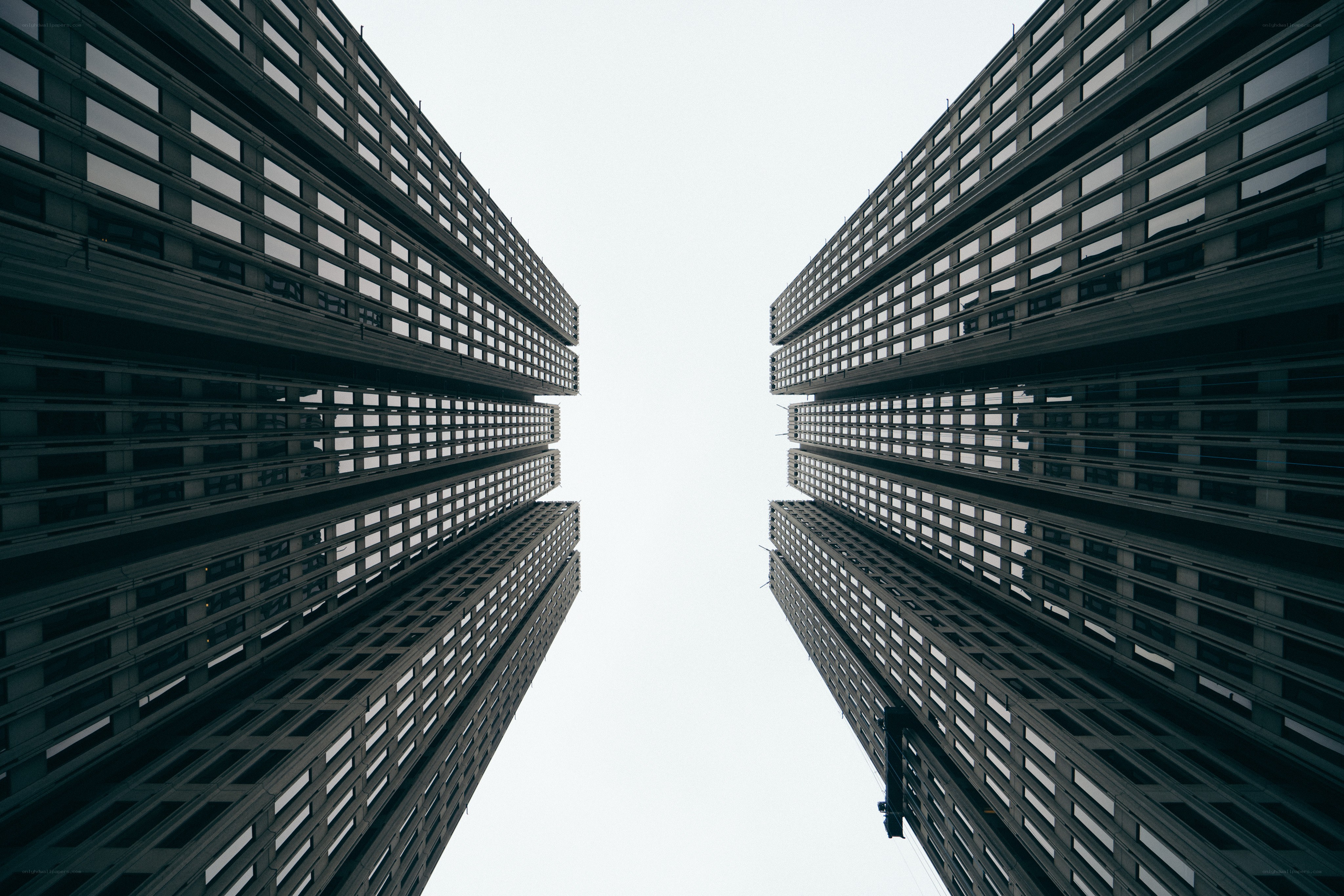 tall buildings from below