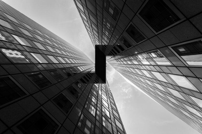 Tall Buildings from Below — Black