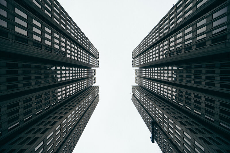 Tall Buildings Viewed from Below