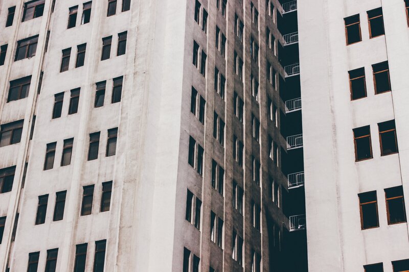 tall buildings with windows