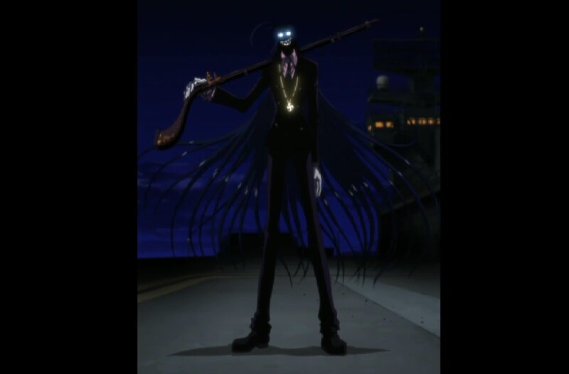 Tall Figure with Glowing Eyes