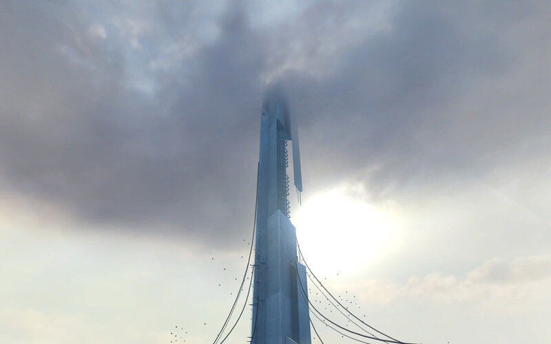 tall futuristic tower