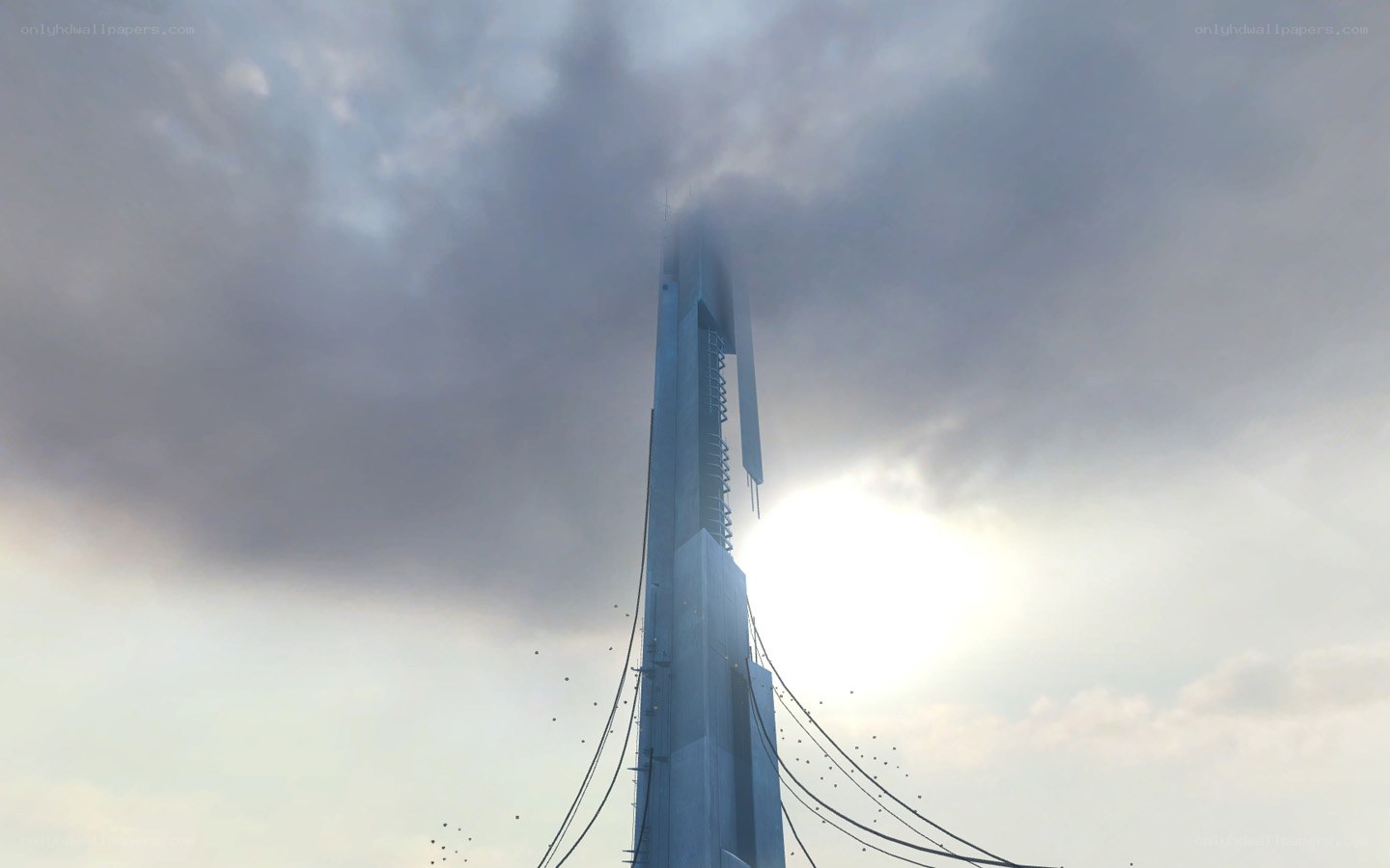 tall futuristic tower