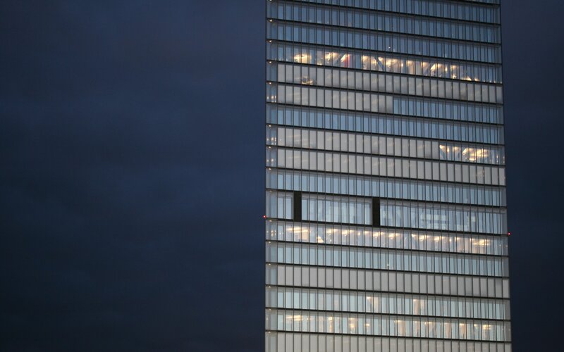 Tall Glass Building — Blue, Dramatic