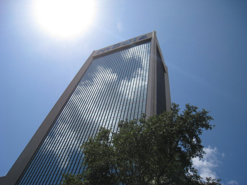 Tall Glass Building — Blue