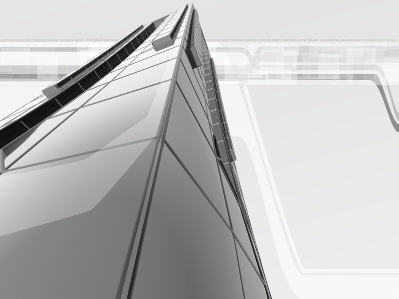 Tall Glass Building — Gray