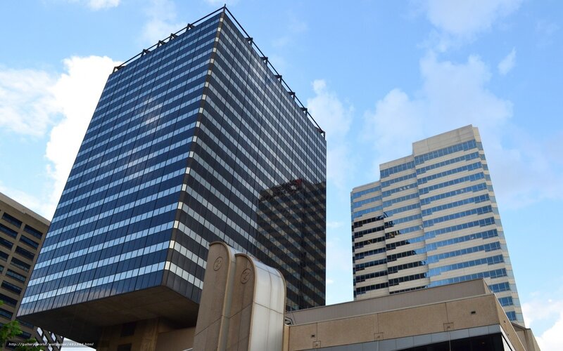 Tall Glass Buildings — Blue, Dramatic, Afternoon, Photograph