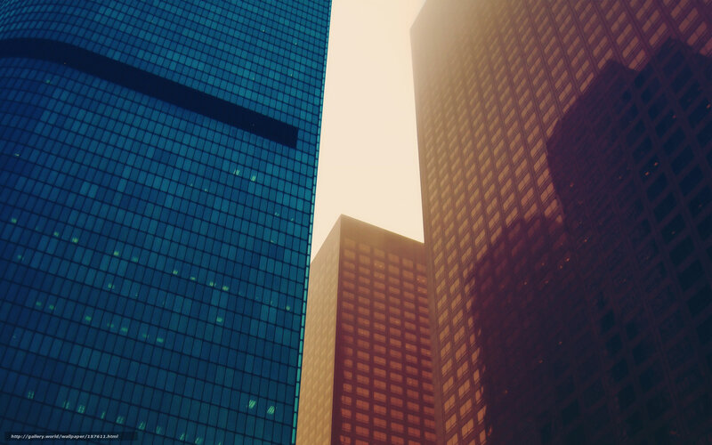 Tall Glass Buildings — Blue