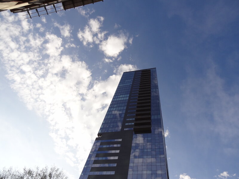 Tall Glass Skyscraper — Blue, Dramatic