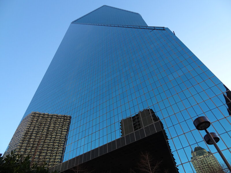 Tall Glass Skyscraper — Blue