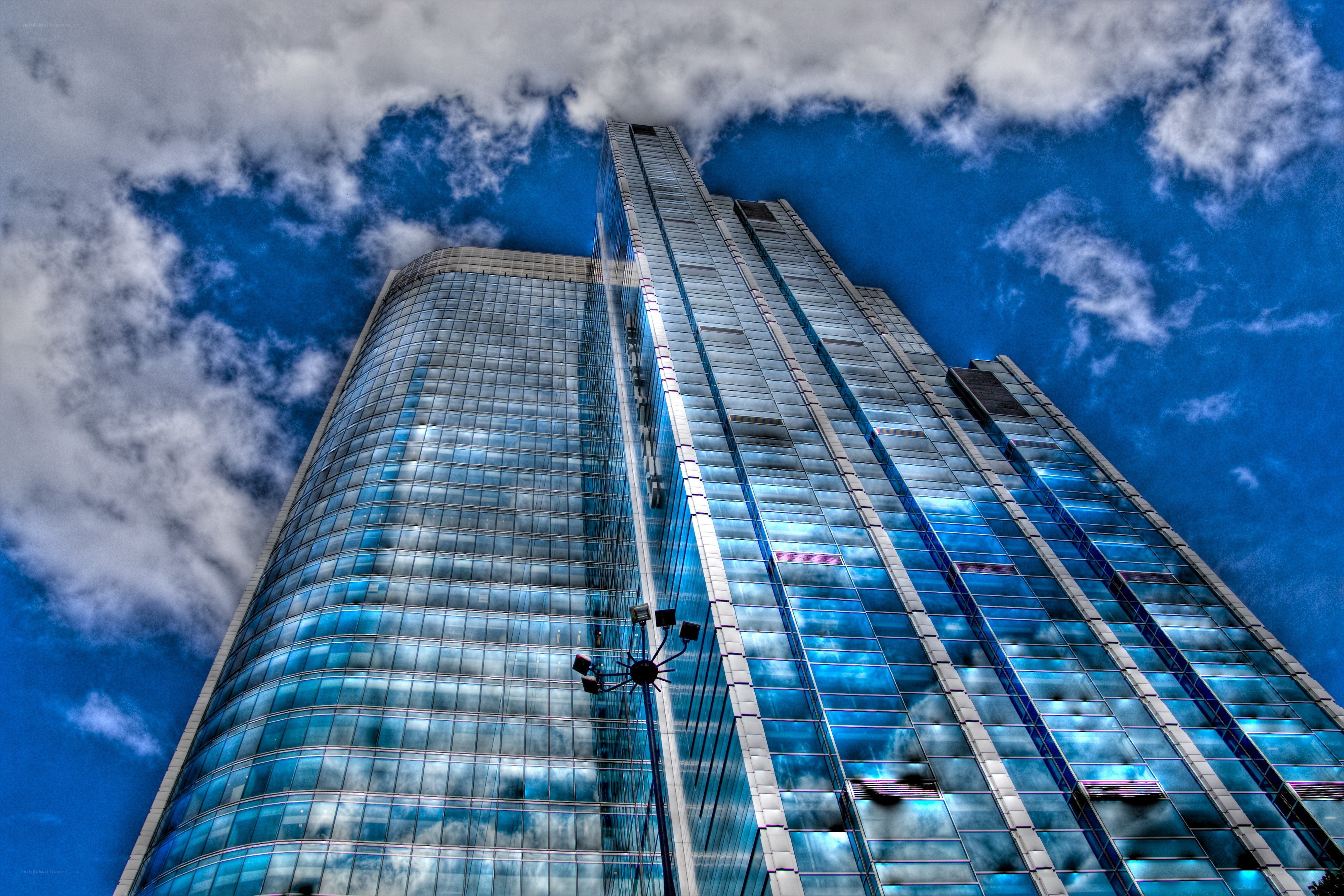 tall glass skyscrapers