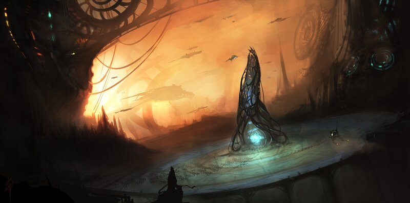 Tall Glowing Structure
