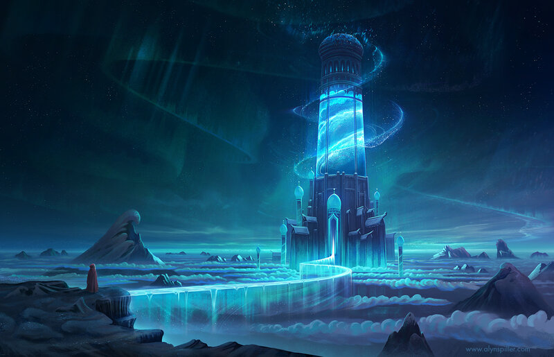 Tall Glowing Tower