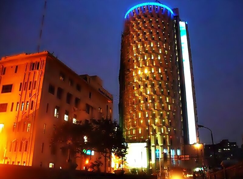 Tall Illuminated Building
