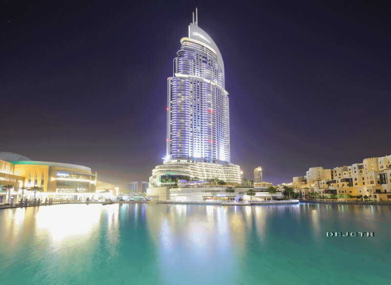 Tall Illuminated Skyscraper