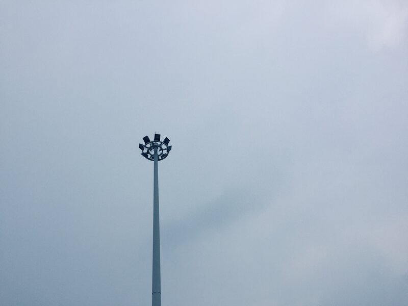 Tall Light Pole — Gray