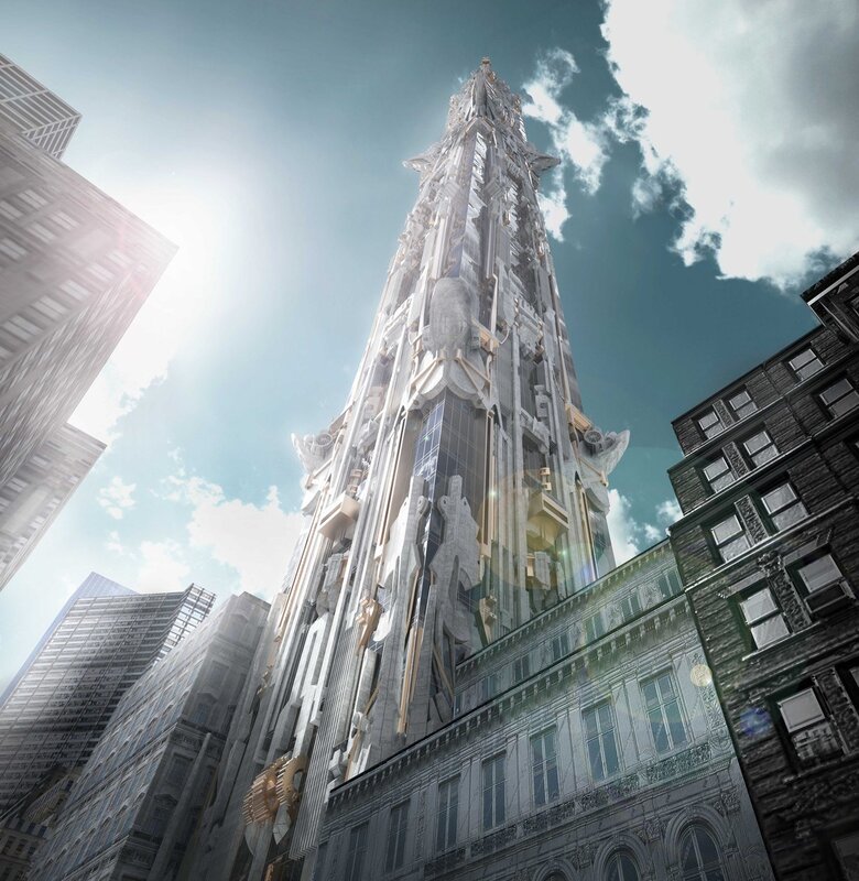 Tall Ornate Skyscraper