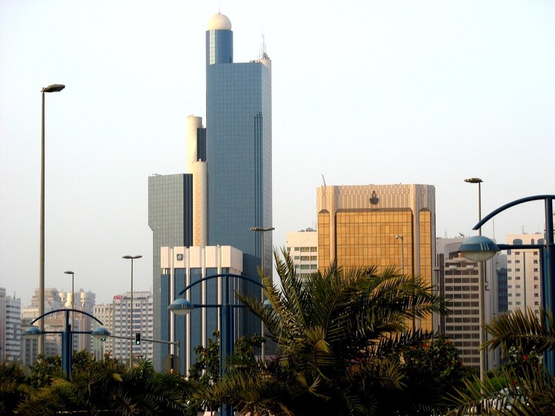 Tall Skyscrapers in City — Blue, Urban