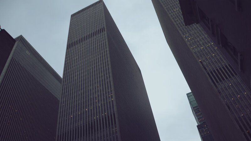 tall skyscrapers in city