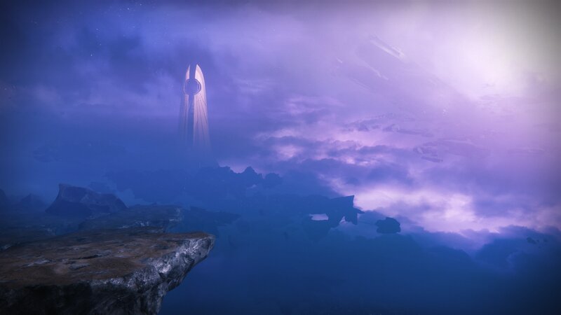 Tall Spire in Fog