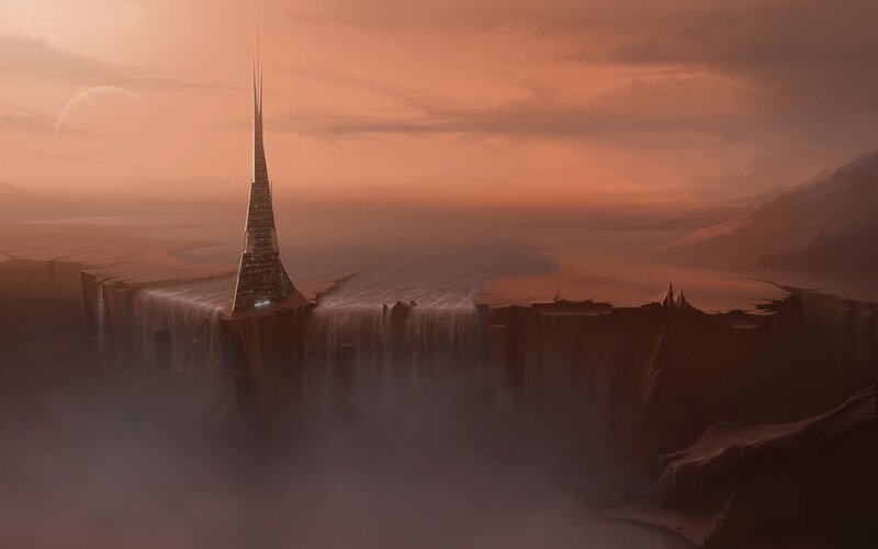 Tall Spire on Cliff