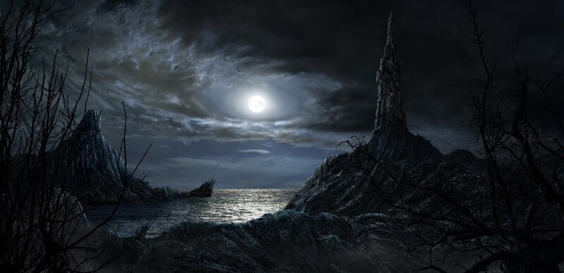 Tall Spire on Rocky Island