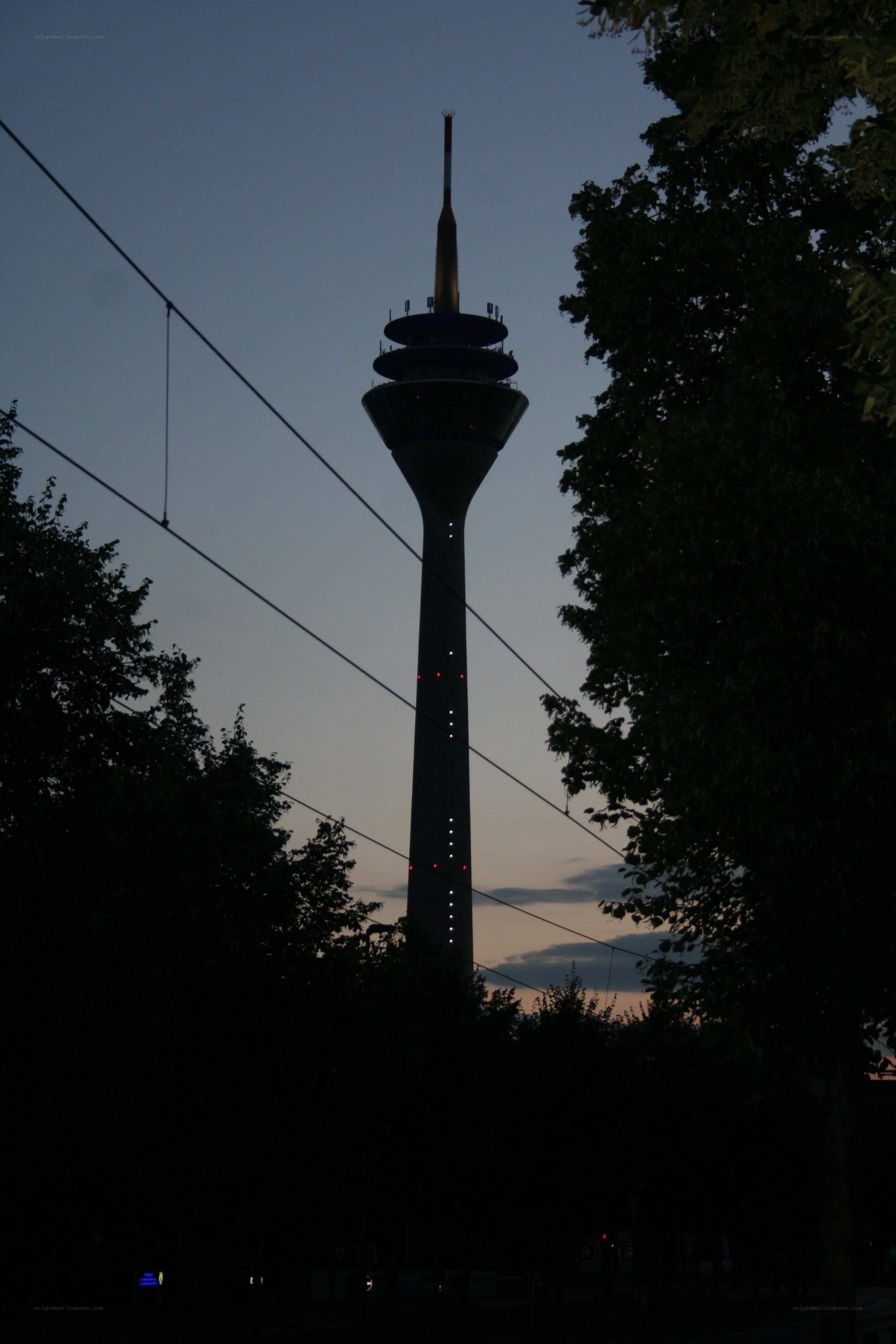 tall tower at dusk