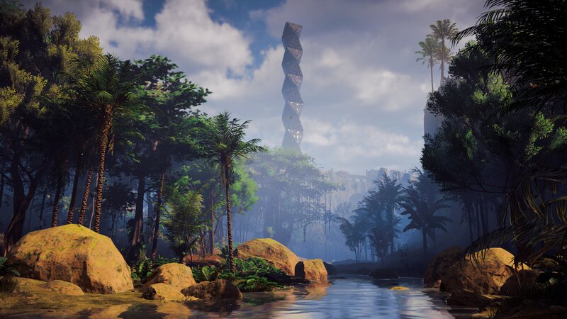 Tall Tower in Jungle — Green