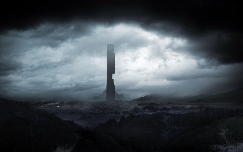 Tall Tower in Mist