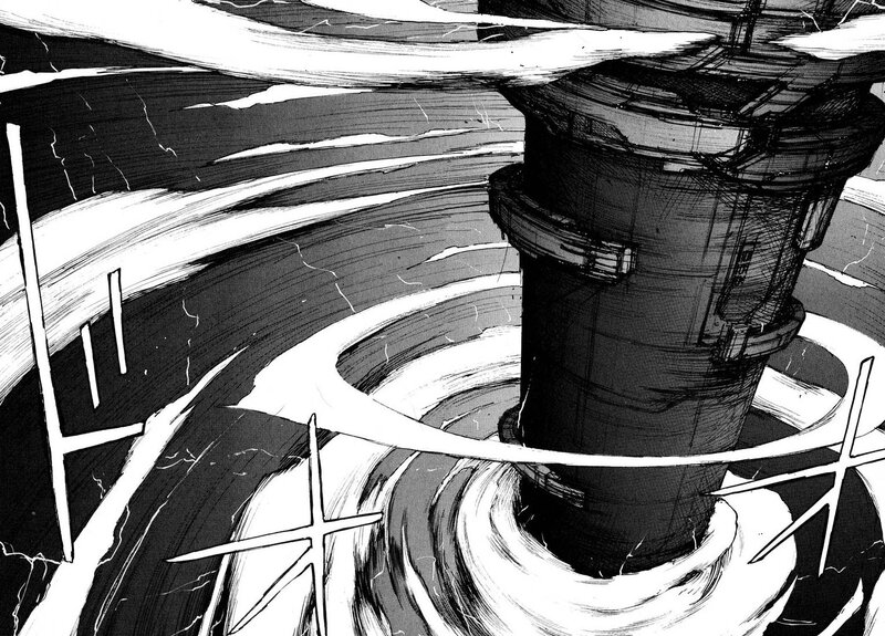 Tall Tower in Storm — Black