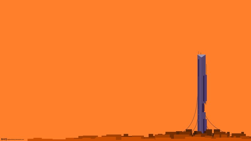 Tall Tower on Horizon