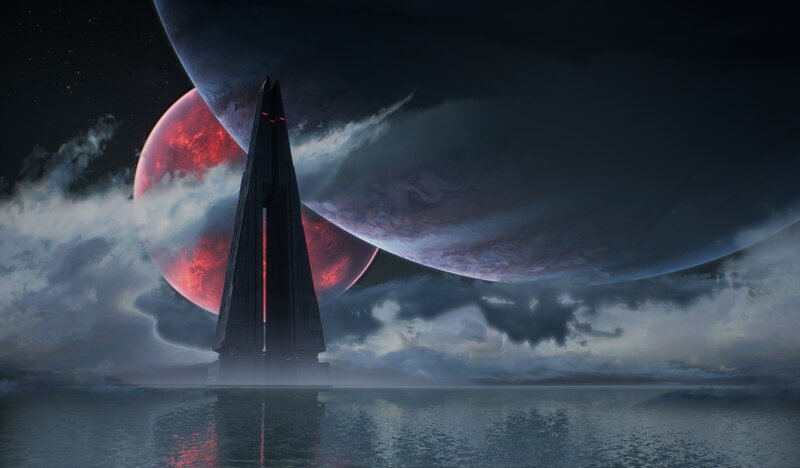 Tall Tower on Water