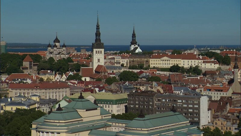 Tallinn cityscape with church spires