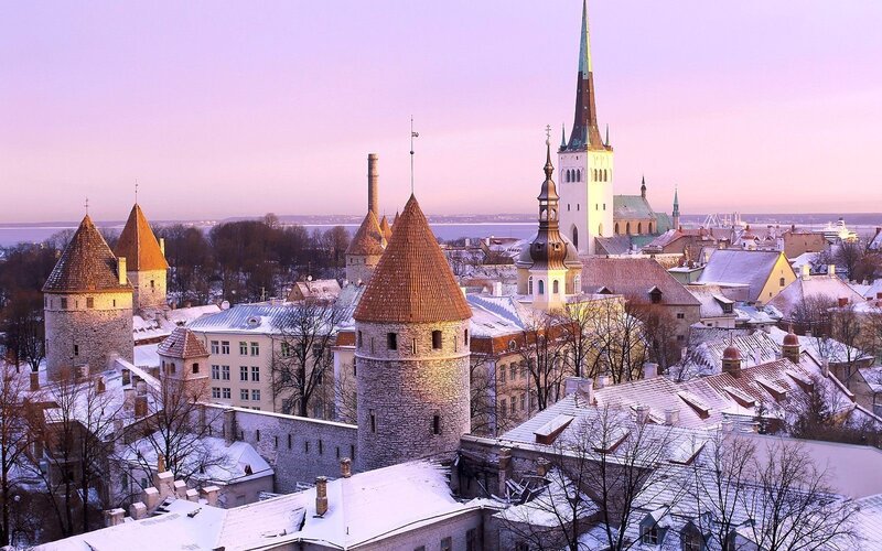 Tallinn old town in winter