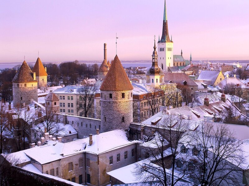 Tallinn old town in winter