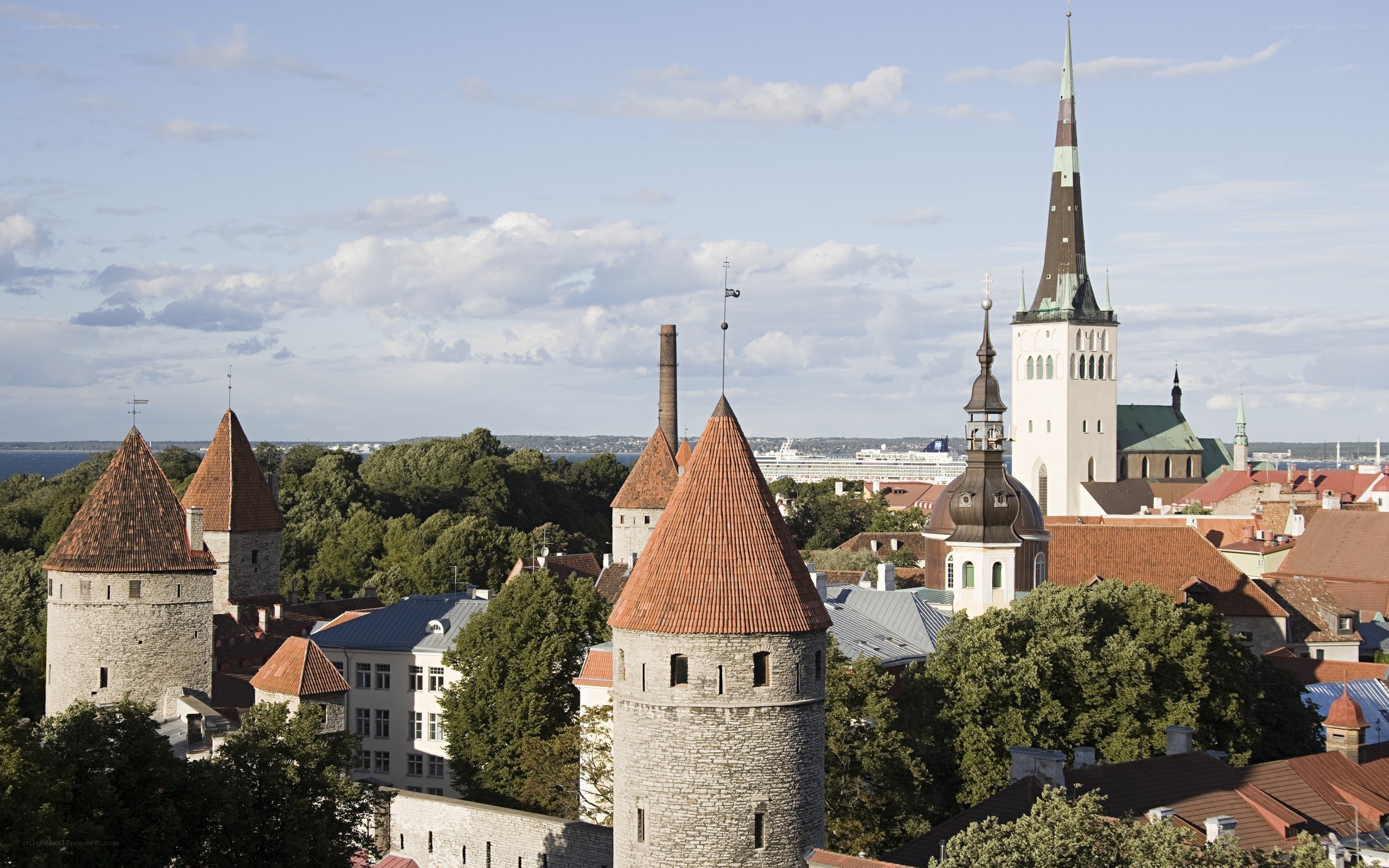 Tallinn old town skyline