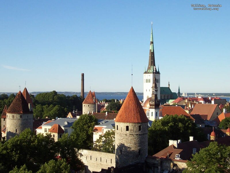 Tallinn old town skyline