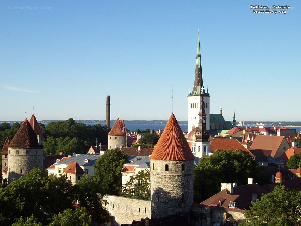 Tallinn old town skyline