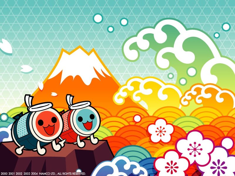 Tama and Tama-chan on Mount Fuji