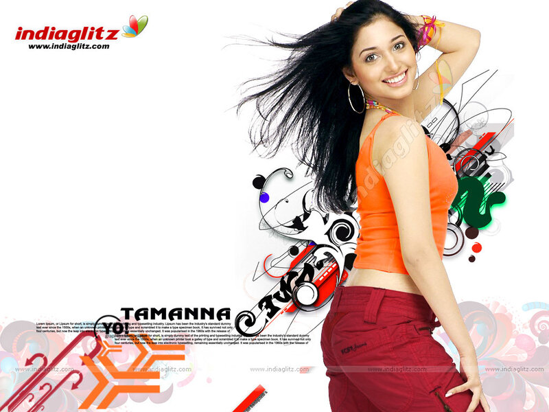 Tamanna in orange top