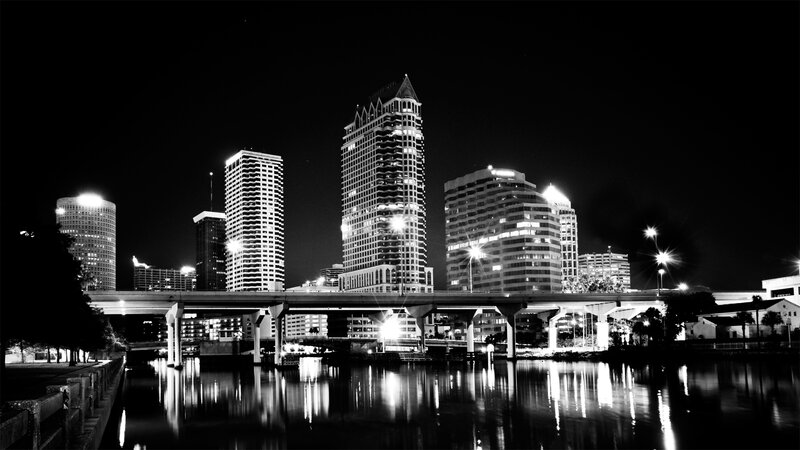 Tampa skyline at night