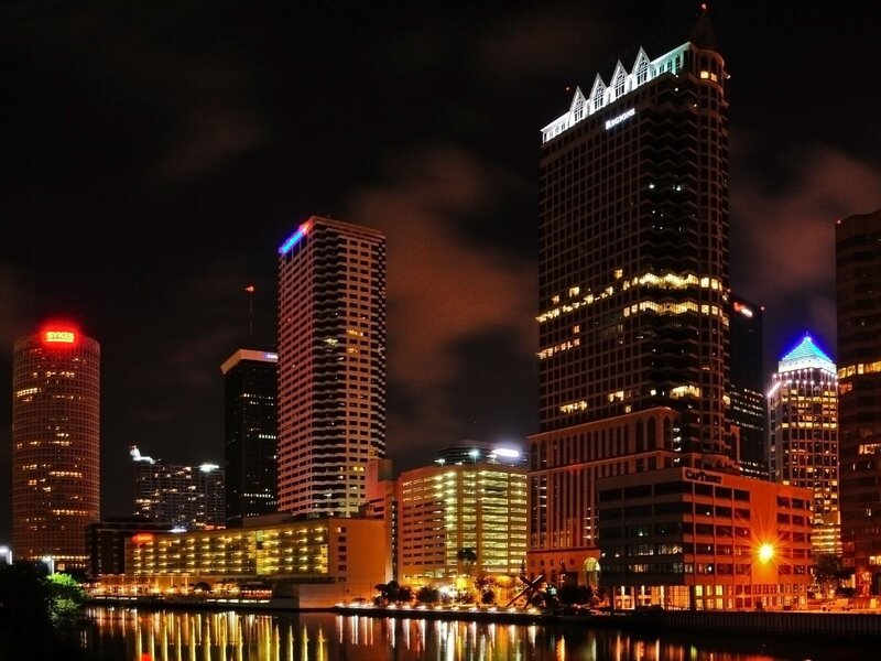 Tampa skyline at night